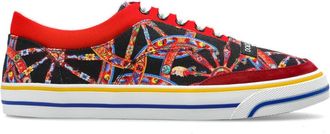 Dolce & Gabbana Schoenen, Dames, Veelkleurig, 35 EU, Leer, Carretto Print Sailing Sneakers
