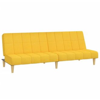 vidaXL Sof&aacute; Cama De 2 Plazas Tela Amarillo Vidaxl
