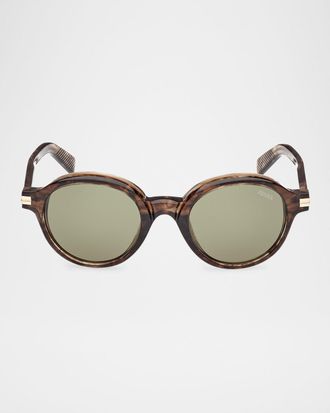 Ermenegildo Zegna Men & apos;s Round Acetate Sunglasses