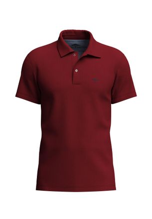 Fynch-Hatton Poloshirt FYNCH-HATTON, Herren, Gr. S, rot (garnet rot), Jersey, Obermaterial: 100% Baumwolle, unifarben, regular fit taillenbedeckt, gerader Abschlus