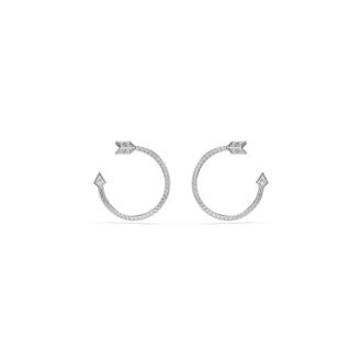 Swarovski Idyllia Hoop Oorbellen - Dames - Oorbellen - Grijs - ONE Size - Accessoires