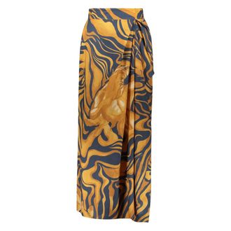 Alberta Ferretti Long Asymmetrical Skirt - female - Alberta Ferretti - Maxi Skirts - Multicolor - XS - Skirts