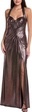 Tadashi Shoji Metallic Halter Gown