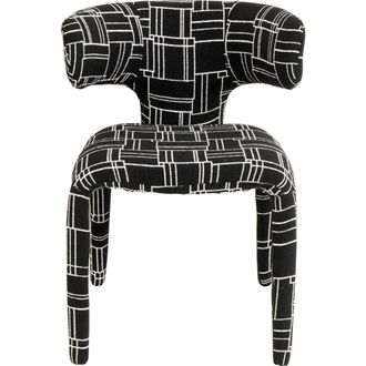 Kare Design Silla trio negro de tela