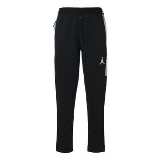 Air Jordan Air Logo Printed Knitted Color Block Casual Sports Pants Mens Black CK6463-010