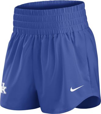 Nike Kentucky Primary Logo One Nike Womens Dri-FIT College Shorts in Blue | 02OW4EVNKY-KBF
