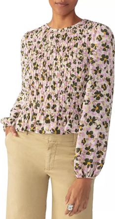 Sanctuary Get Together Top Womens Foliage Floral Smocked Blouse FROG128