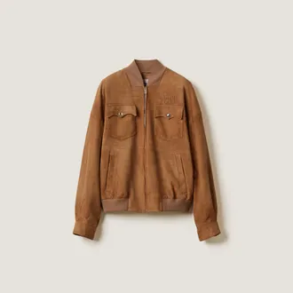 Miu Miu Suede nappa leather jacket