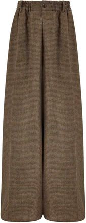 Martine Rose Wide Trousers, male, Brown, S, Wide-Leg Checked Trousers