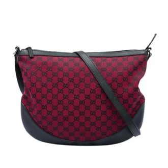 Gucci Pre-owned Vintage Canvas Crossbody Bag - Dames - Pre-owned - Rood - Maat: ONE Size Leer