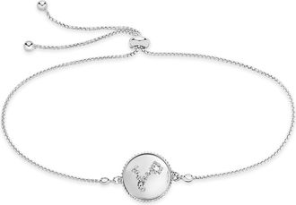 Sterling Forever Sterling Silver Constellation Disk Bolo Bracelet