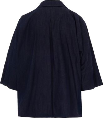 Max Mara Womens Shirt Rugiada Denim Night Blue Dark Cotton