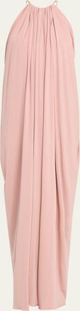 Ronny Kobo Rhodes Draped Jersey Halter Maxi Dress