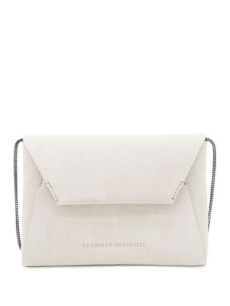 Brunello Cucinelli BC Duo clutch bag - women - Calf Suede - OS - White