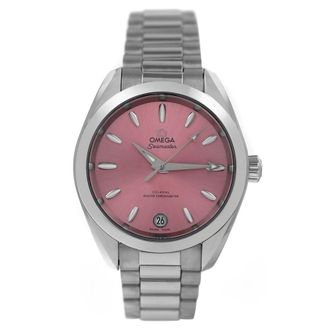 Omega Pre-owned Omega Seamaster Aqua Terra Shell Pink Dial Ladies Watch 220.10.34.20.10.003