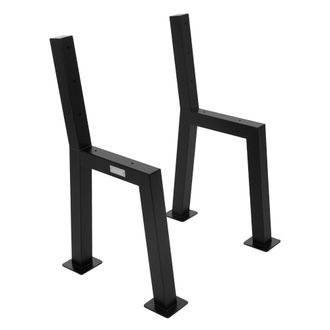 ML Design 2x bastidor patas en forma h base para banco marco negro mate de acero