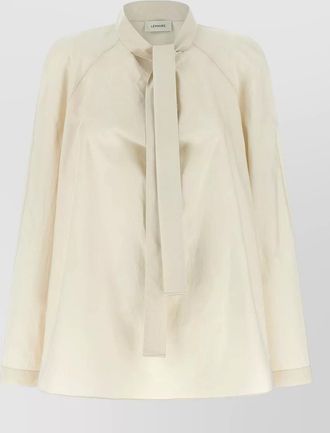 Christophe Lemaire ascot tie neck blouse raglan sleeves