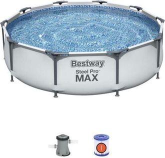 Bestway Piscina Desmontable Tubular Bestway Steel Pro Max 305x76 Cm Con Depuradora Cartucho 1.249 L/h
