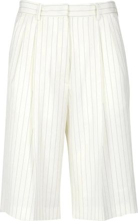 Msgm Lange Shorts - Dames - Korte Broeken - Wit - XS - Leer - Korte Broeken