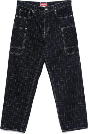 Kenzo Jeans con motivo geometrico - Blu
