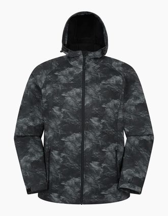 Mountain Warehouse Mens Mountain Warehouse Mens Exodus Showerproof Soft Shell Jacket - Black - Size: 38/Regular