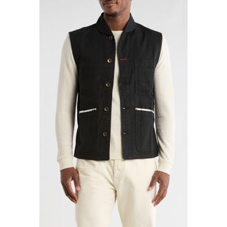 Imperfects Organic Cotton Canvas Shepherds Vest in Obsidian at Nordstrom Rack, Size Xx-Large