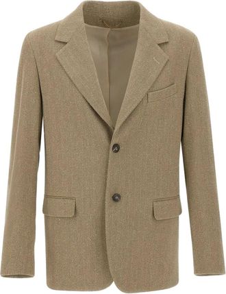 Golden Goose Blazer a spina di pesce con revers classici - Marrone