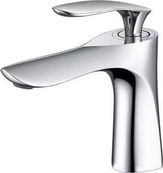 OEM Robinet Lavabo - Alliage De Zinc - Finition Chrom&eacute;e - Valve C&eacute;ramique - Salle De Bains - 1 Pi&egrave;ce