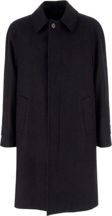 Lardini Single-Breasted Coat - Heren - Mantel - Blauw - L - Wol - Jassen