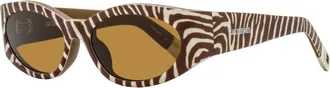 Jacquemus Womens Ovalo Sunglasses JAC4S 011 Brown Zebra 55mm