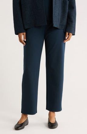 Eileen Fisher Ponte Ankle Straight Leg Pants in Deep Adriatic at Nordstrom Rack, Size Medium