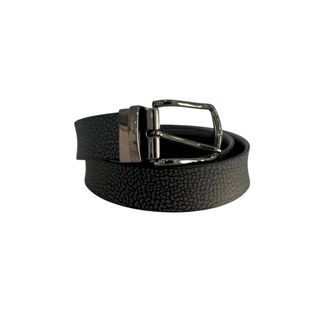 Borbonese Accessoires, Heren, Zwart, ONE Size, Leer, Polyvinyl Riem met Leren Afwerking