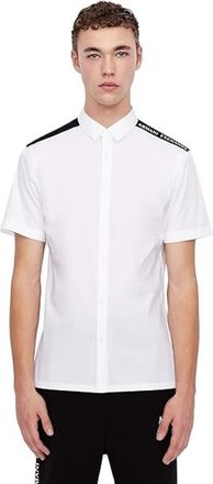 A|X Armani Exchange Blouses & Shirts - Heren - Korte mouwen Overhemden - Wit - S - Katoen - Overhemden