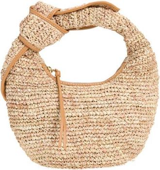 Poolside The Josie Raffia Knot Bag in Mixed Natural at Nordstrom