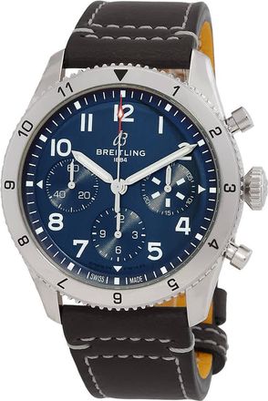 Breitling Classic Avi 42 Chronograph Automatic Blue Dial Mens Watch A233801A1C1X1