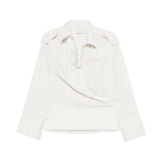 Iro Iro, Dames, Blouses & Shirts, Beige, Maat: M Katoen