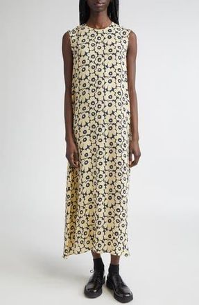 Marimekko Migot Unikko Floral A-Line Dress in Off White at Nordstrom Rack, Size 8 Us / 38 Eu