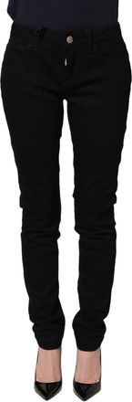 Dolce & Gabbana Womens Black Queen Embroidery Pretty Denim Jeans Cotton Elastane Clothing
