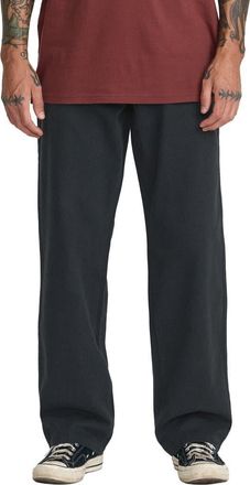 Rvca Americana 2 Flat Front Cotton Twill Chinos in Rvca Black at Nordstrom, Size 28