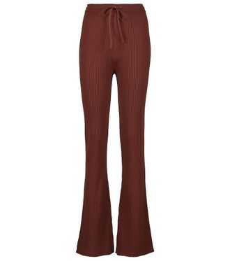 Nanushka Cornelie ribbed-knit high-rise pants