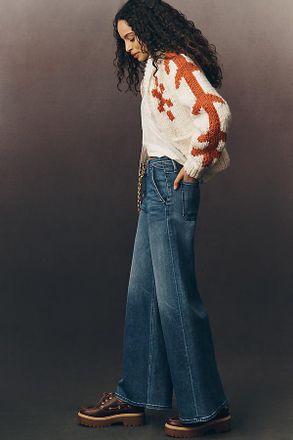 Mother Drawn Undercover High Rise Wide Leg Jeans