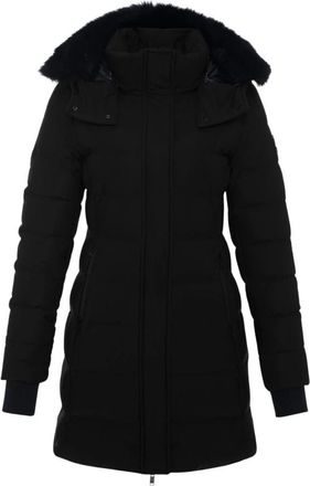 Moose Knuckles Zwarte Schapenvacht Parka - Dames - Parka Jassen - Zwart - L - Jassen