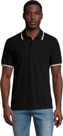 SOLS Heren Praktijk Contrast Poloshirt (Zwart)