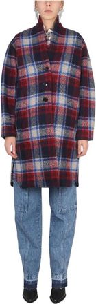 Isabel Marant Gabriel Geruite Wolmix Jas - Dames - Mantel - Veelkleurig - XS - Wol - Jassen