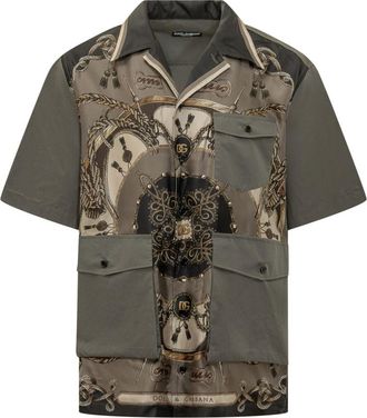 Dolce & Gabbana Olive Regular Printed Shirt