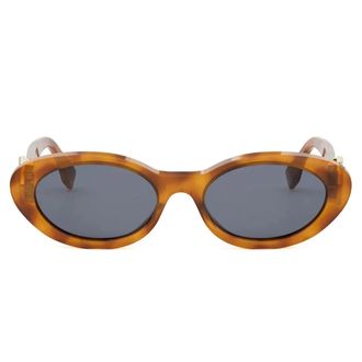 Fendi Ff Diamonds Brown Oval Sunglasses