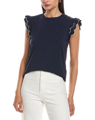 Nanette Lepore Scallop Sleeve Top