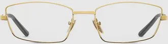 Gucci Rectangular Optical Frame, Gold