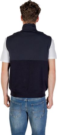 A|X Armani Exchange Two-Tone Cotton Blend Vest - Blue