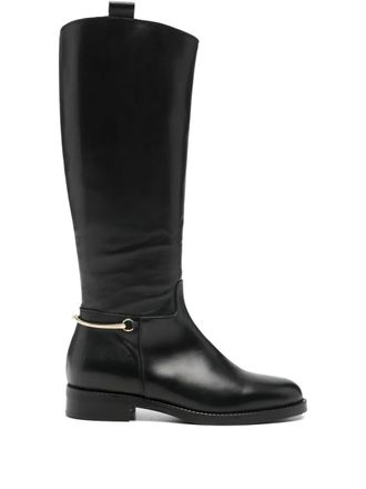 Paola Parisi Roma leather knee-high boots - Black